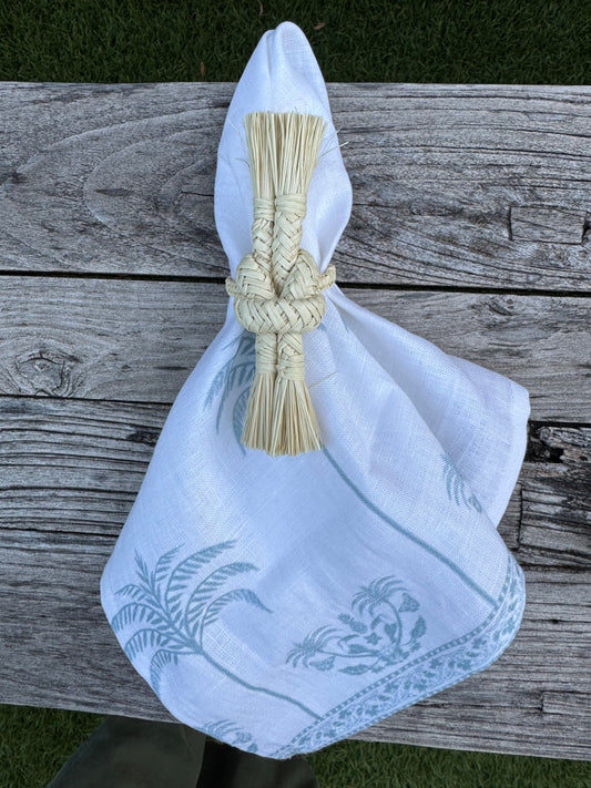 Straw Knot Napkin Ring Holders