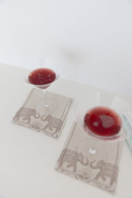 Garden Elephant Cocktail Napkins (set of 4)
